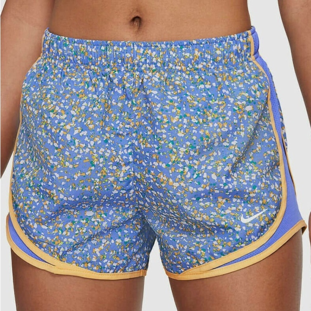Nike Women's Blue Floral Tempo Running Shorts